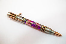 Load image into Gallery viewer, 3 Gen Pen Company Ballpoint Pen Silver/brass  with Red highlights Steampunk Pen - Parker