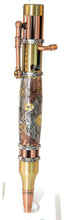 Load image into Gallery viewer, 3 Gen Pen Company Ballpoint Pen Silver with Brass highlights Steampunk Pen - Parker