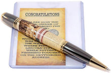 Load image into Gallery viewer, Gatsby Twist Gettysburg Address Pen in Gunmetal and gold - 3 Gen Pen Company