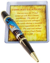 Load image into Gallery viewer, Gatsby Twist Titanic Pen with Gun Metal/Gold Accents - 3 Gen Pen Company
