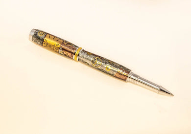 George Jr Industrial Steampunk Watch Parts Pen - Rhodium/Gold - 3 Gen Pen Company LLC