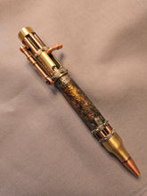 Cargar imagen en el visor de la galería, 3 Gen Pen Company Ballpoint Pen Amber Foil Steampunk Industrial Ballpoint Pen