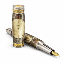 Load image into Gallery viewer, 3 Gen Pen Company fountain pen Statesman Rhodium/Gold accented - Vintage Timex Watchparts Fountain Pen