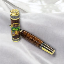 Load image into Gallery viewer, 3 Gen Pen Company LLC Rollerball Pen A King Cigar Band Thuya burl Full Size Pen - Various Labels