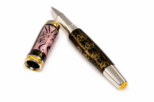 Load image into Gallery viewer, 3 Gen Pen Company LLC Rollerball Pen Rollerball Franck Muller Art Deco Watch Parts Rollerball Pen -Statesman Steampunk - Rhodium/Gold