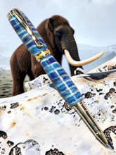 Load image into Gallery viewer, 3 Gen Pen Company Rollerball Pen Ancient Woolly Mammoth Molar Rollerball Pen – Rhodium &amp; Gold Accents (Includes COA)