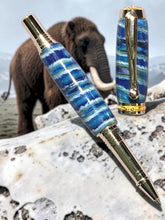 Load image into Gallery viewer, 3 Gen Pen Company Rollerball Pen Ancient Woolly Mammoth Molar Rollerball Pen – Rhodium &amp; Gold Accents (Includes COA)