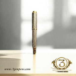 3 Gen Pen Company Rollerball Pen Gold Braided Rollerball Pen Jr