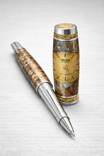 Load image into Gallery viewer, 3 Gen Pen Company Rollerball Pen Jr. George Chrome/Gold accented - Seiko Watchparts rollerball Pen
