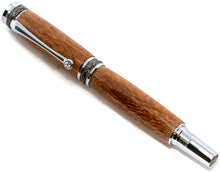 Cargar imagen en el visor de la galería, 3 Gen Pen Company Rollerball Pen Statesman Rhodium/Black Titanium accented - Wood Rollerball Pen - Leopard Wood