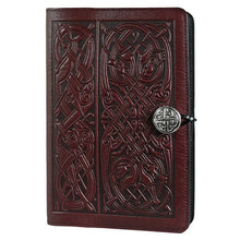 Load image into Gallery viewer, Dublin Gift Company Leather Journal Large Wine Celtic Hound Leather Journal Cover