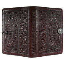 Load image into Gallery viewer, Dublin Gift Company Leather Journal Large Wine Celtic Hound Leather Journal Cover