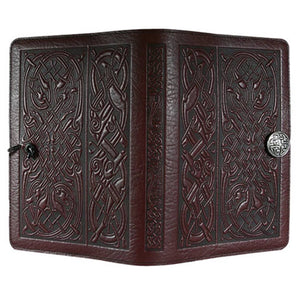 Dublin Gift Company Leather Journal Large Wine Celtic Hound Leather Journal Cover
