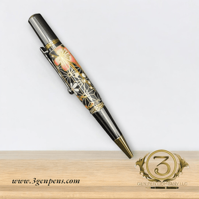 Gatsby Japanese Oriental design Black/Gold - 3 Gen Pen Company LLC