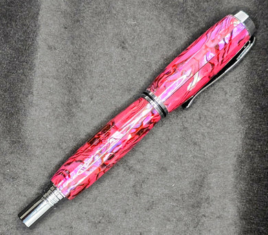 George Pen made with Hot Pink Colored Natural Abalone - 3 Gen Pen Company LLC