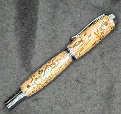George Pen made with Light Pink Colored Natural Abalone - 3 Gen Pen Company LLC