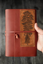 Load image into Gallery viewer, Large Leather Journal with Wildflower Bouquet Print - 3 Gen Pen Company LLC