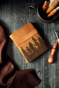 Tree Journal - Pine Forest Leather Journal - 3 Gen Pen Company LLC