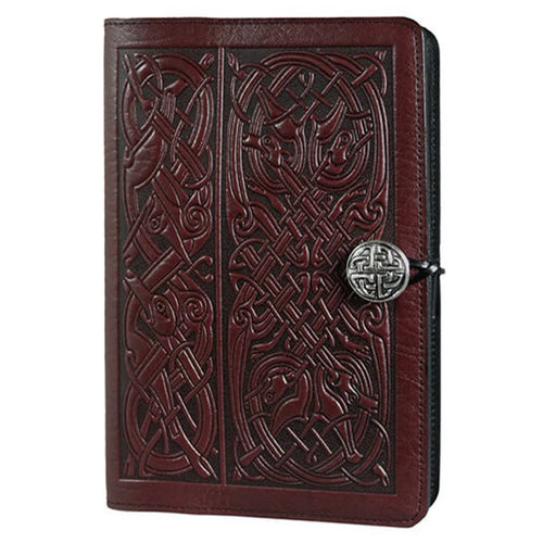 Wine Celtic Hound Leather Journal Cover - 3 Gen Pen Company LLC