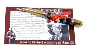 3 Gen Pen Company Ballpoint Pen Gatsby Twist Amelia Earhart Collectible - COA