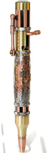 Load image into Gallery viewer, 3 Gen Pen Company Ballpoint Pen Silver/brass with Green highlights Steampunk Pen - Parker