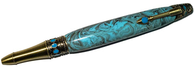 3 Gen Pen Company Ballpoint Pen Southwestern Mesa Turquoise Themed Pen