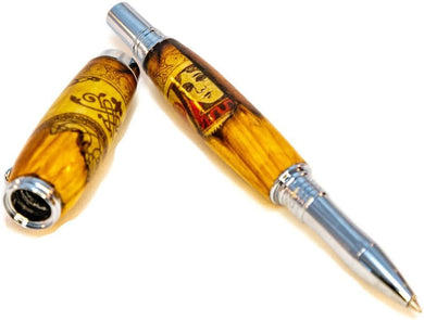 3 Gen Pen Company Rollerball Pen George Silver Rollerball Pen - Playing Card Wrap