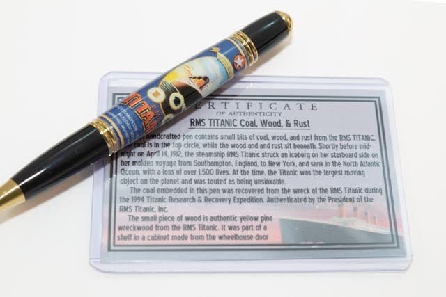 3 Gen Pen Company Rollerball Pen Titanic Coal, Wood & Rust Embed Gatsby Pen