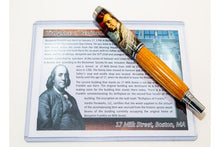 Cargar imagen en el visor de la galería, Benjamin Franklin birthplace JR Rollerball Pen - COA - 3 Gen Pen Company