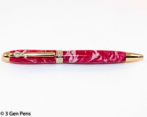 Breast Cancer Awareness Pink Jeweled Pen - 3 Gen Pen Company