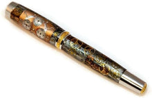 Load image into Gallery viewer, Franck Muller Dual Face Watch Parts Fountain Pen -Statesman Steampunk - Rhodium/Gold - 3 Gen Pen Company LLC