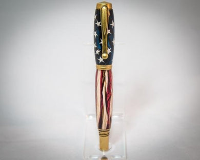 Jr George Patriotic Rollerball Pen- Antique Brass - 3 Gen Pen Company