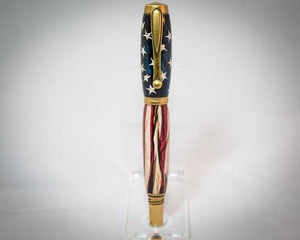 Jr George Patriotic Rollerball Pen- Antique Brass - 3 Gen Pen Company