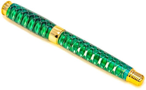 Leveche Gold Rollerball Pen - Honeycomb Green - 3 Gen Pen Company