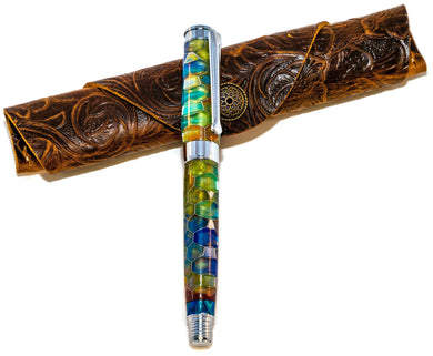 Leveche Stained Glass look Rollerball Pen - 3 Gen Pen Company LLC