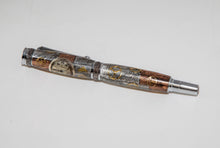 Load image into Gallery viewer, Statesman Jr Industrial Steampunk Watch Parts Pen - Rhodium/Gold - 3 Gen Pen Company LLC